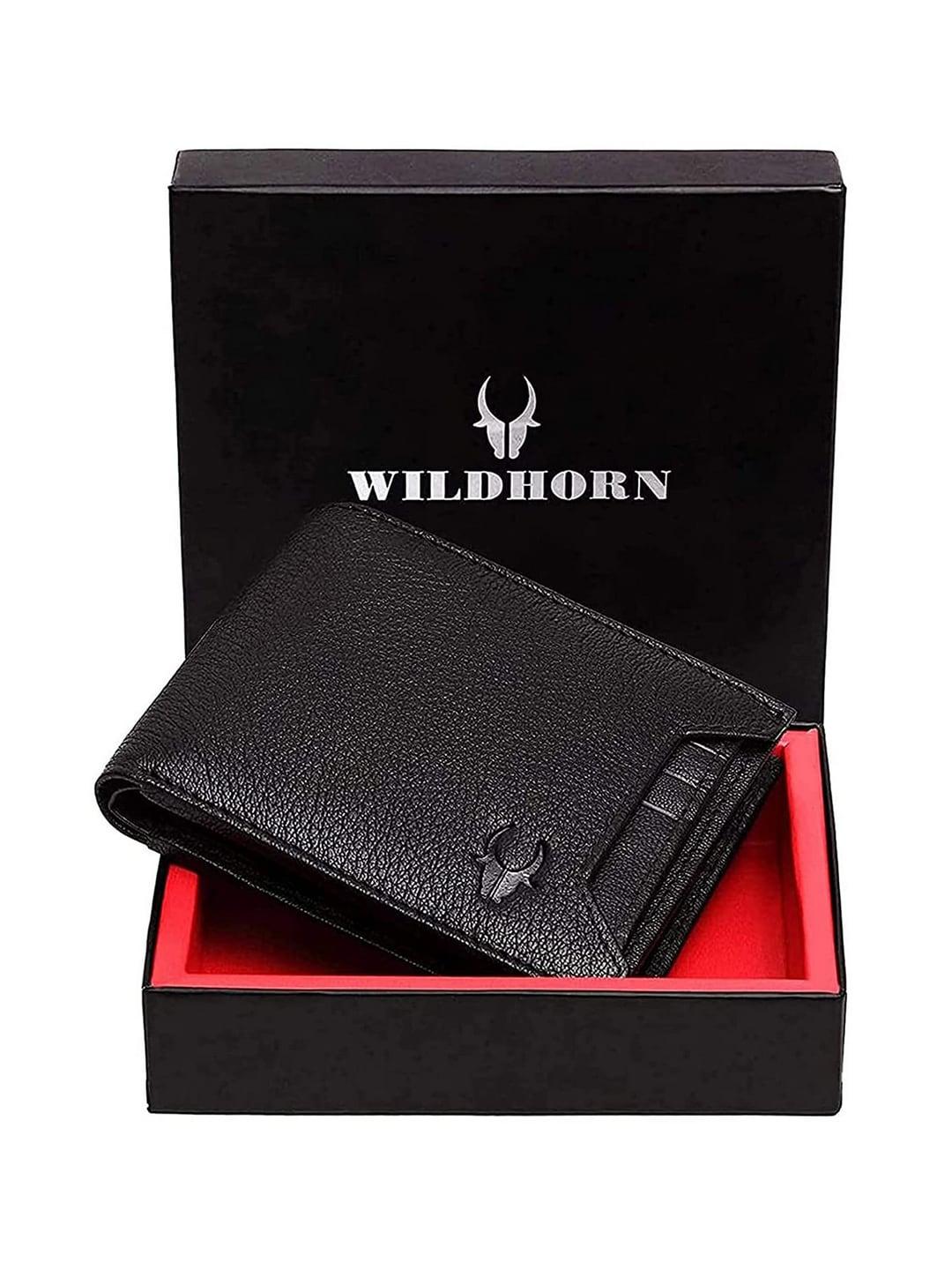 WildHorn Men Black Genuine Leather Wallet