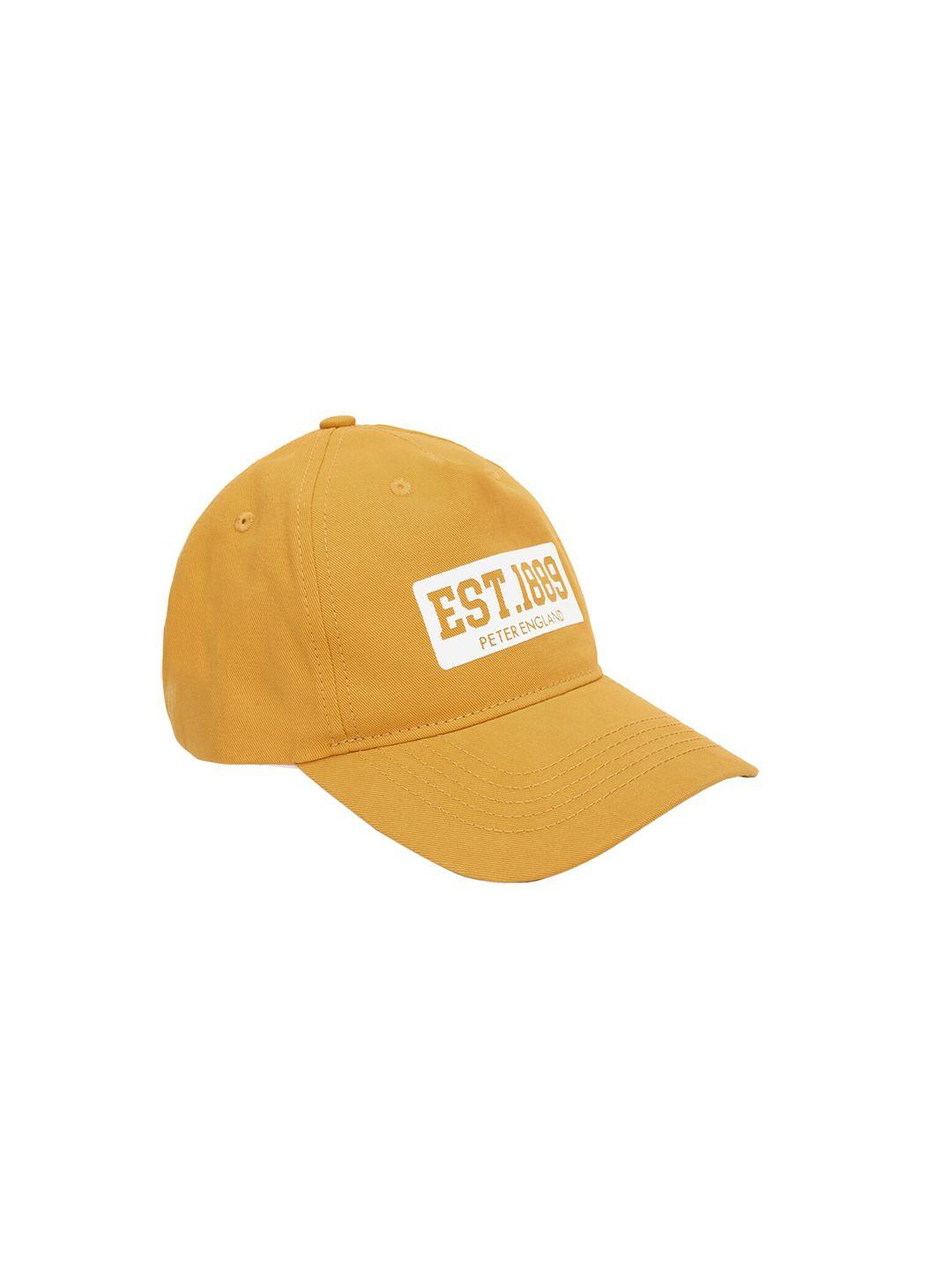 peter-england-men-yellow-&-white-printed-cotton-baseball-cap