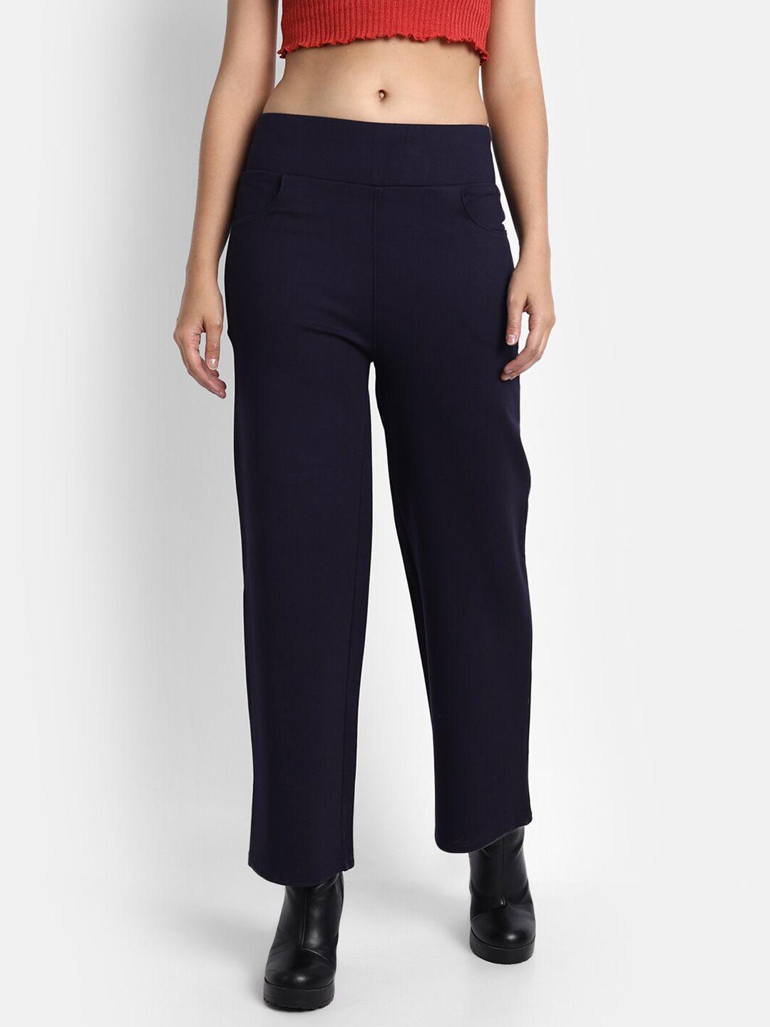next-one-women-navy-blue-solid-high-rise-jeggings