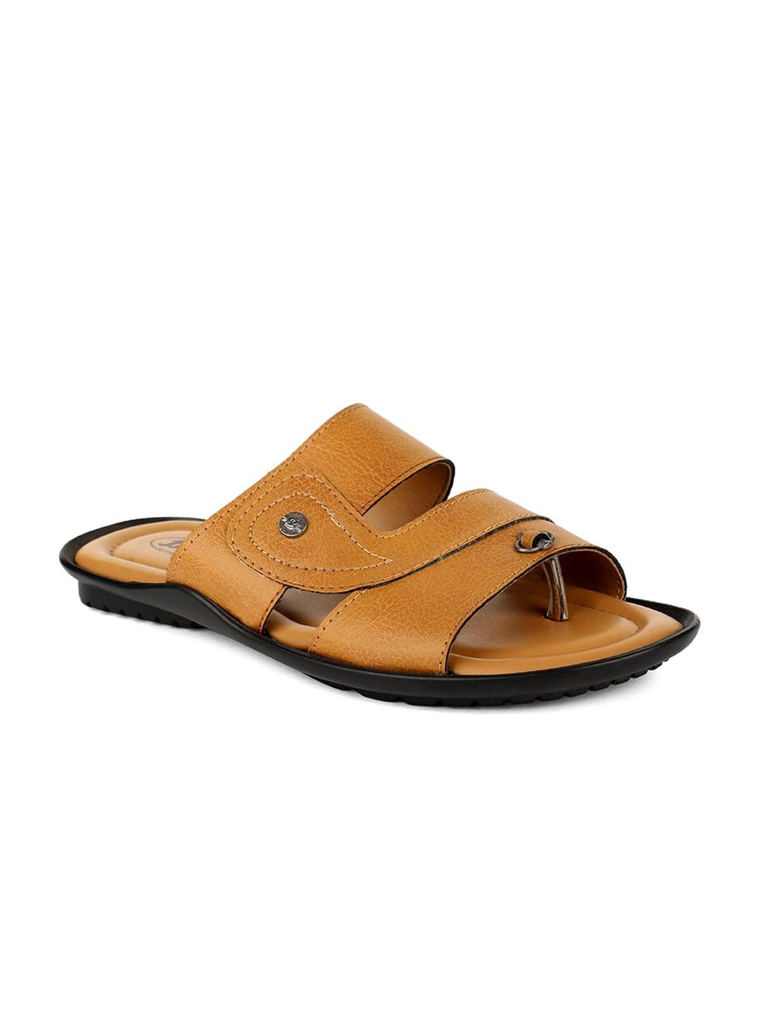 Bata Men Tan & Black Ethnic Comfort Sandals