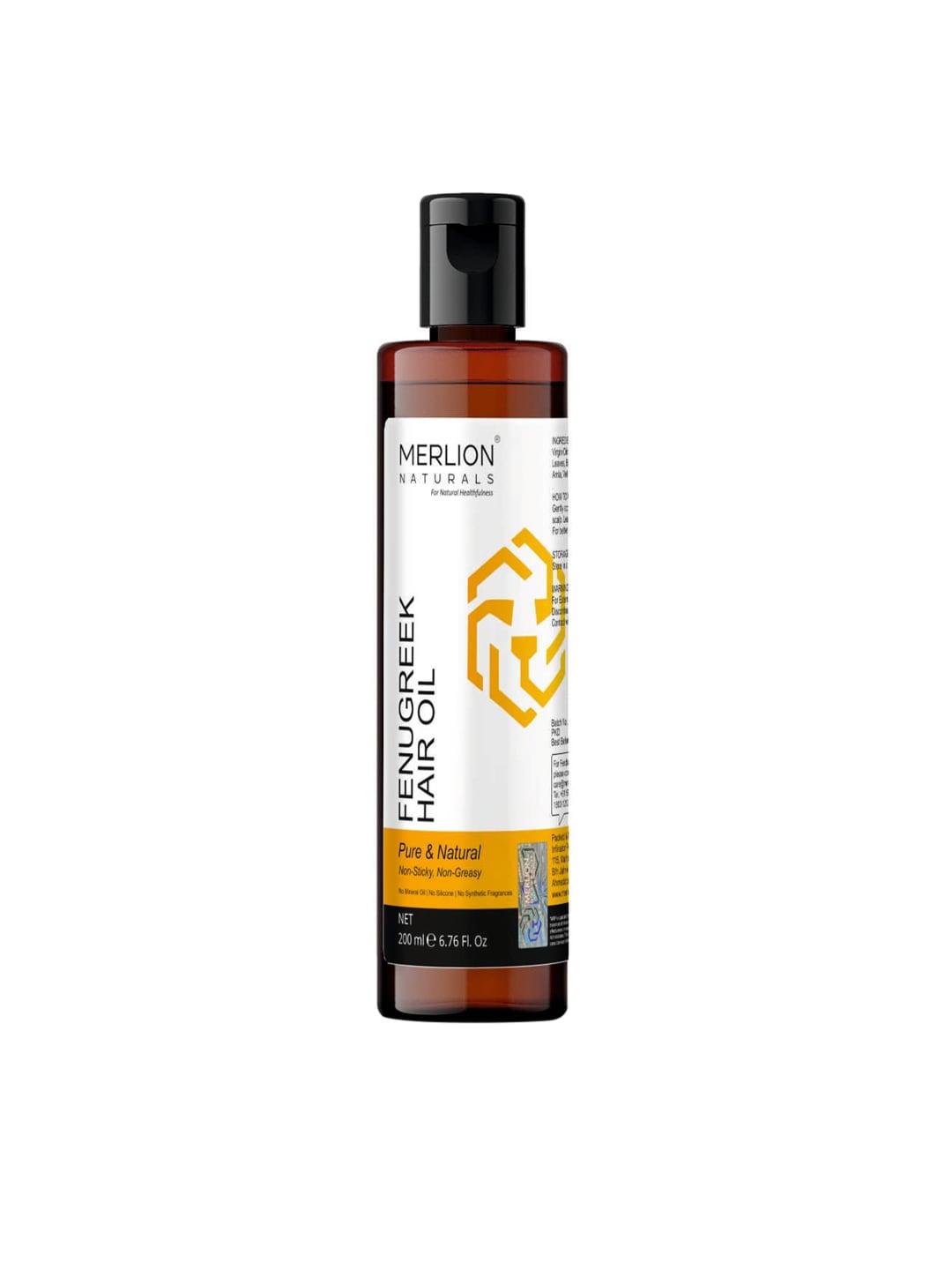 MERLION NATURALS Pure & Natural Non-Sticky Fenugreek Hair Oil - 200ml
