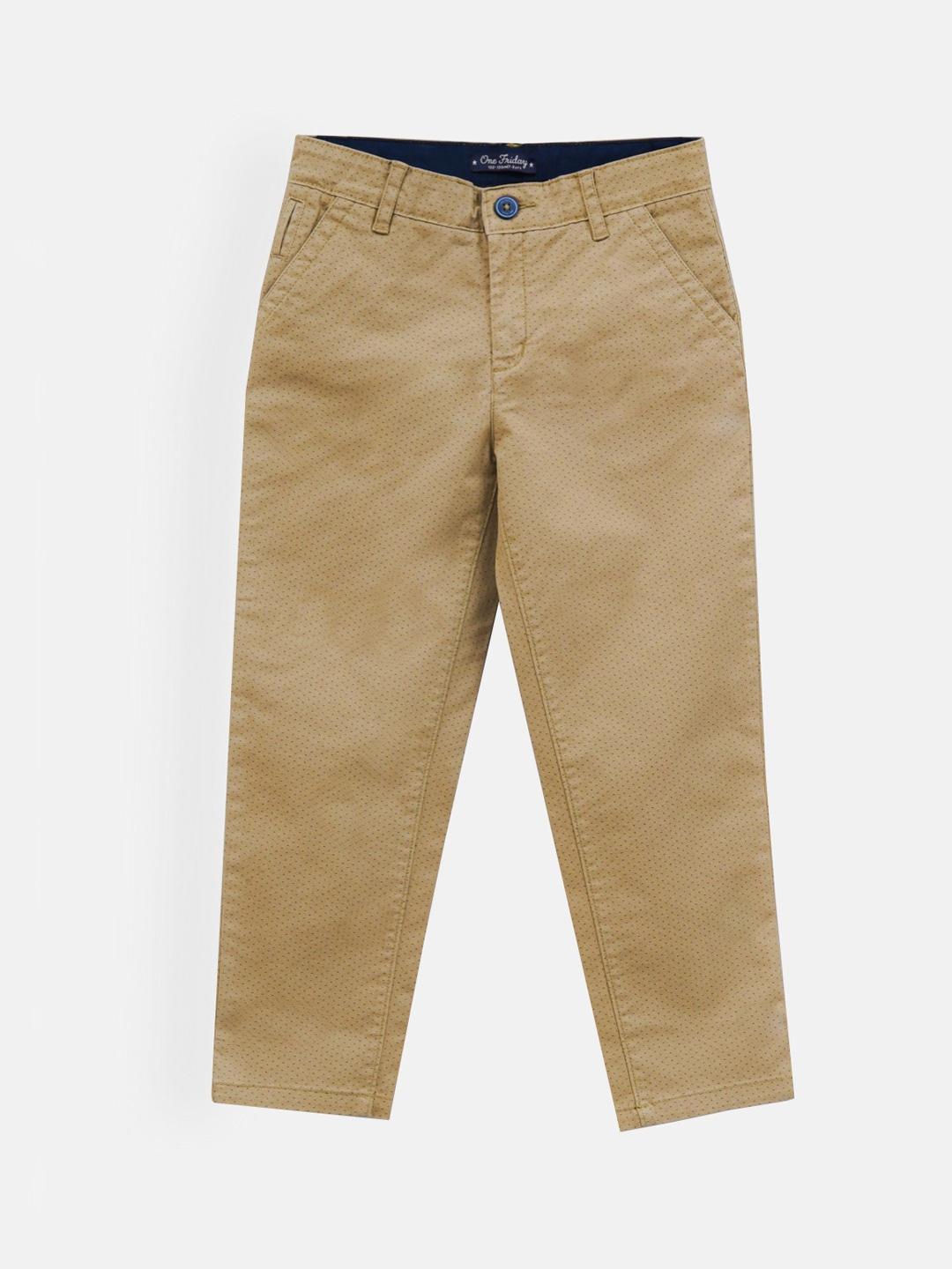 One Friday Boys Mustard Yellow Relaxed Chinos Trousers