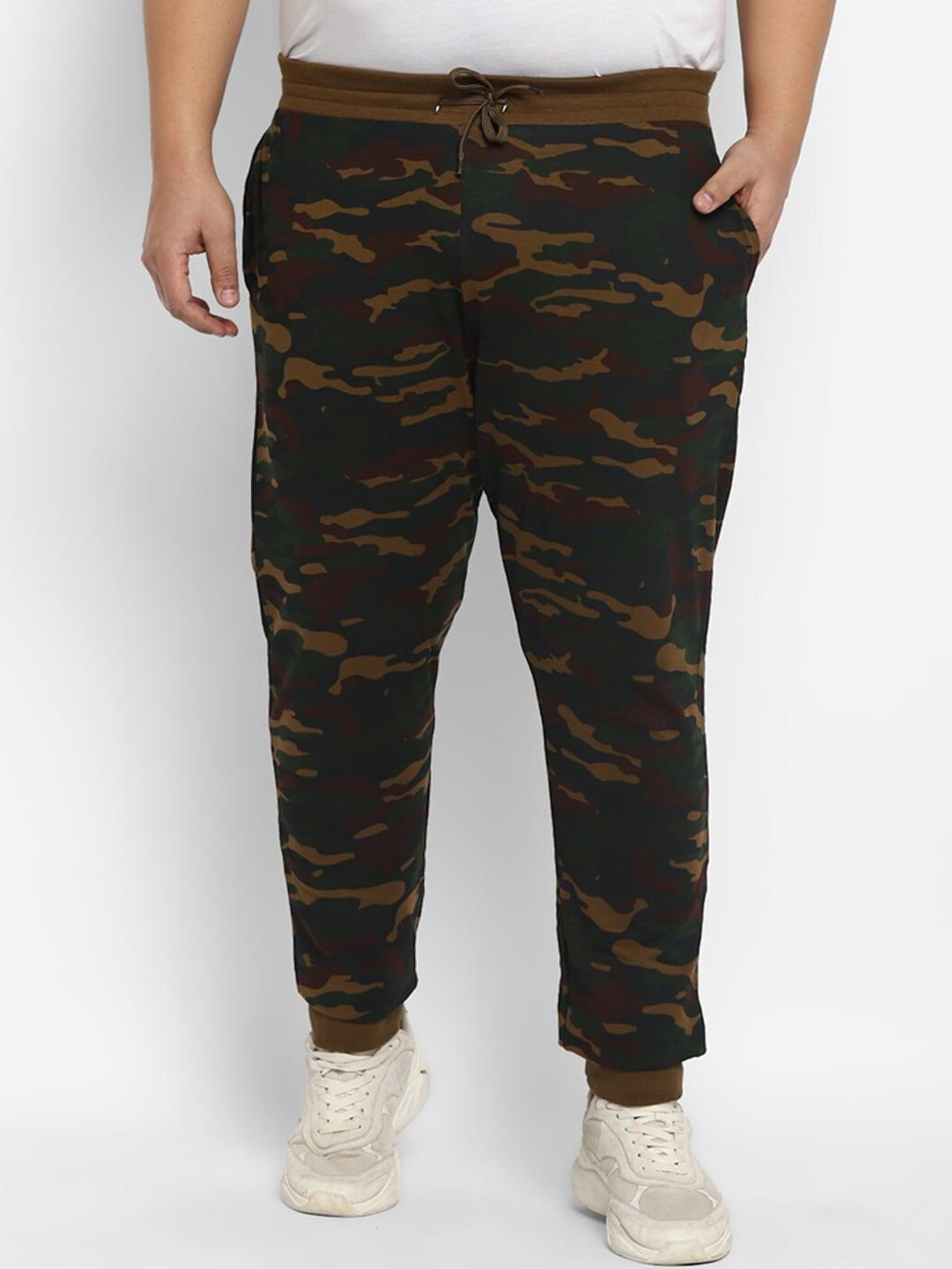 urbano-plus-men-green--camouflage-printed-cotton-jogger-track-pants