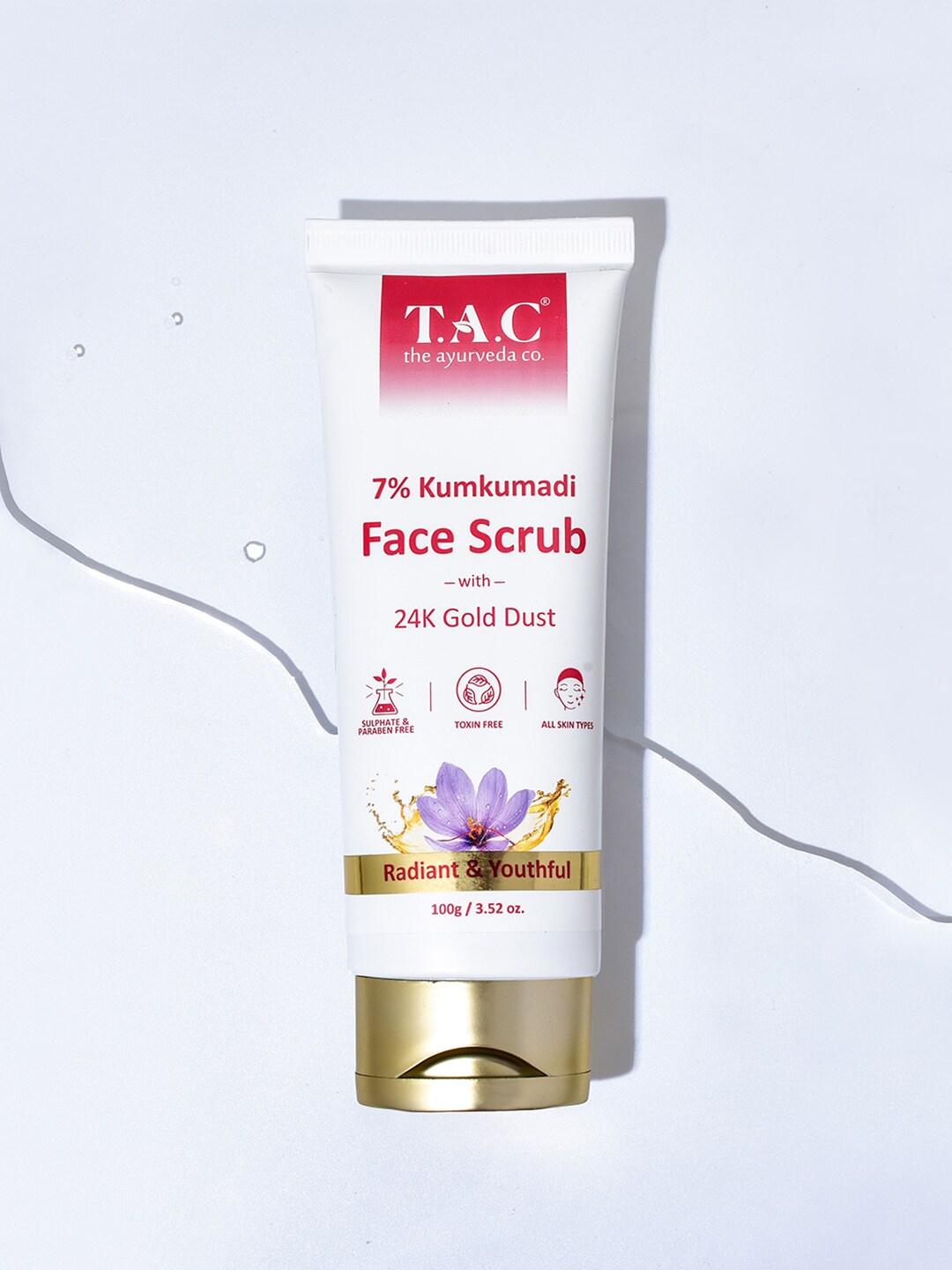 TAC - The Ayurveda Co. 7% Kumkumadi Exfoliating Face Scrub For Blackheads & Whitehead-100g