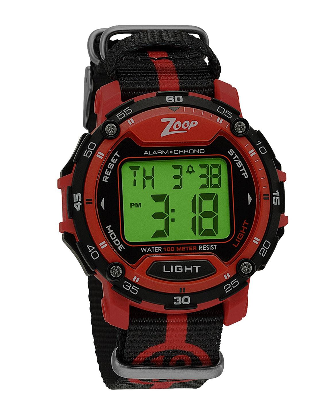 Zoop Boys Embellished Dial & Bracelet Style Straps Digital Watch 16023PP01