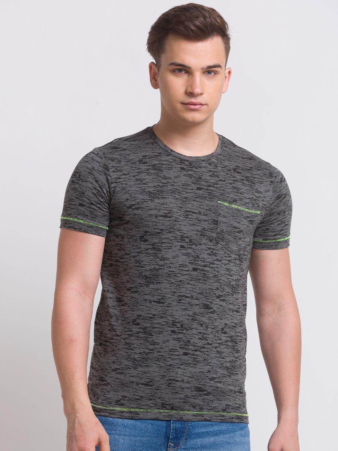 globus-men-grey-self-design-slim-fit-cotton-t-shirt