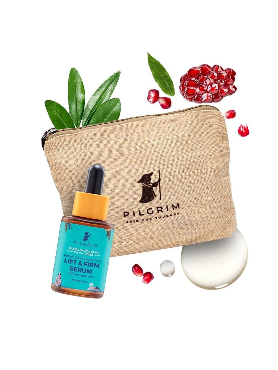 Pilgrim Retinol Hyaluronic Acid Lift & Firm Face Serum with Pomegranate 30ml with Jute Bag