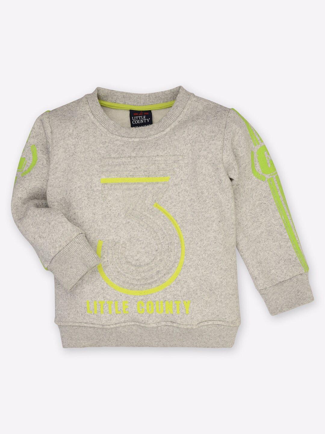 Little County Boys Grey Printed Sweatshirt