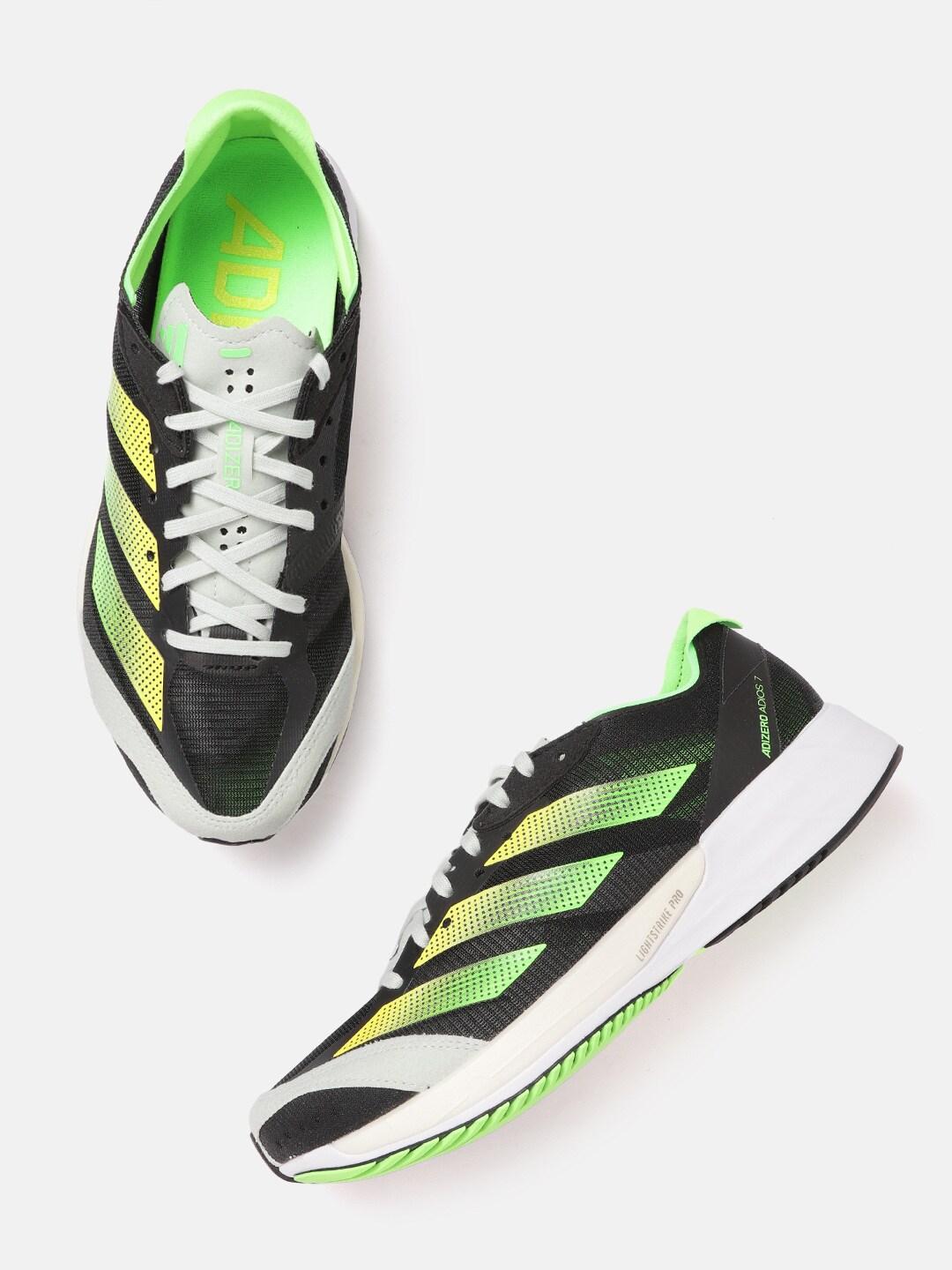 adidas-women-black-&-green-woven-design-adizero-adios-7-running-shoes