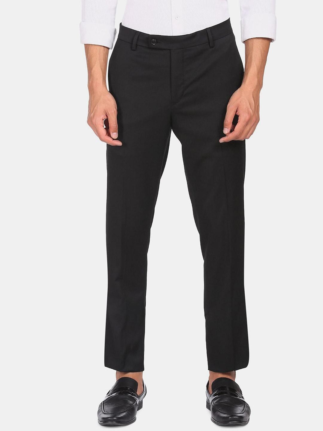 arrow-men-black-solid-slim-fit-formal-trousers
