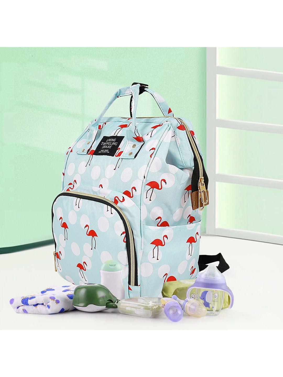 baby-moo-kids-blue-&-red-flamingo-printed-diaper-bags