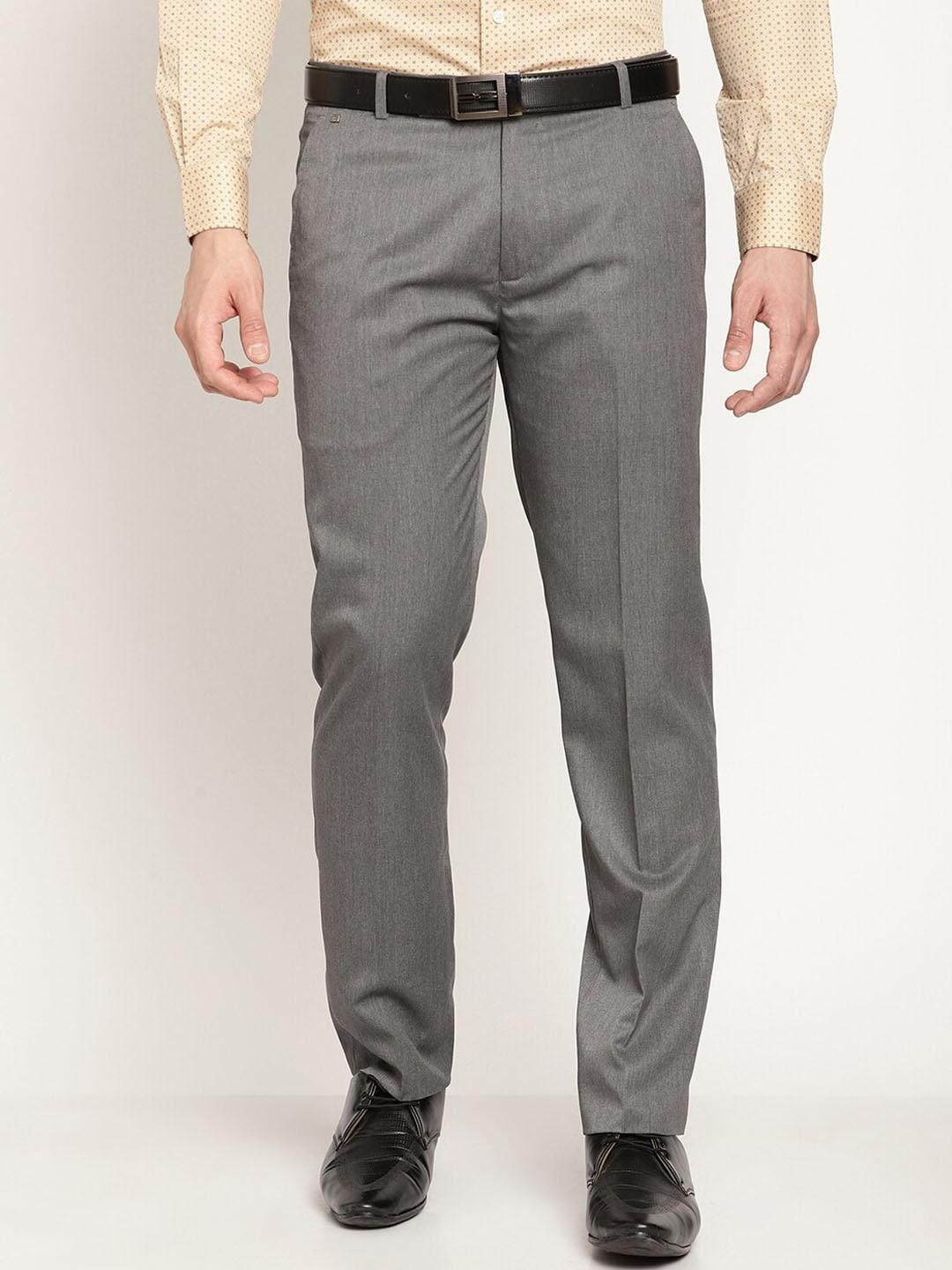Cantabil Men Grey Trousers