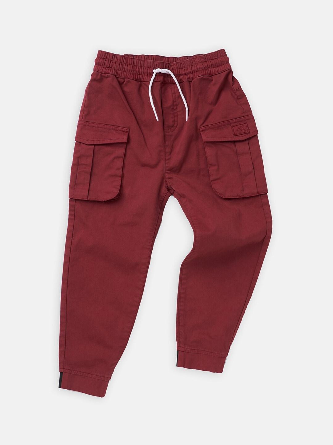 Angel & Rocket Boys Red Smart Cargos Trousers