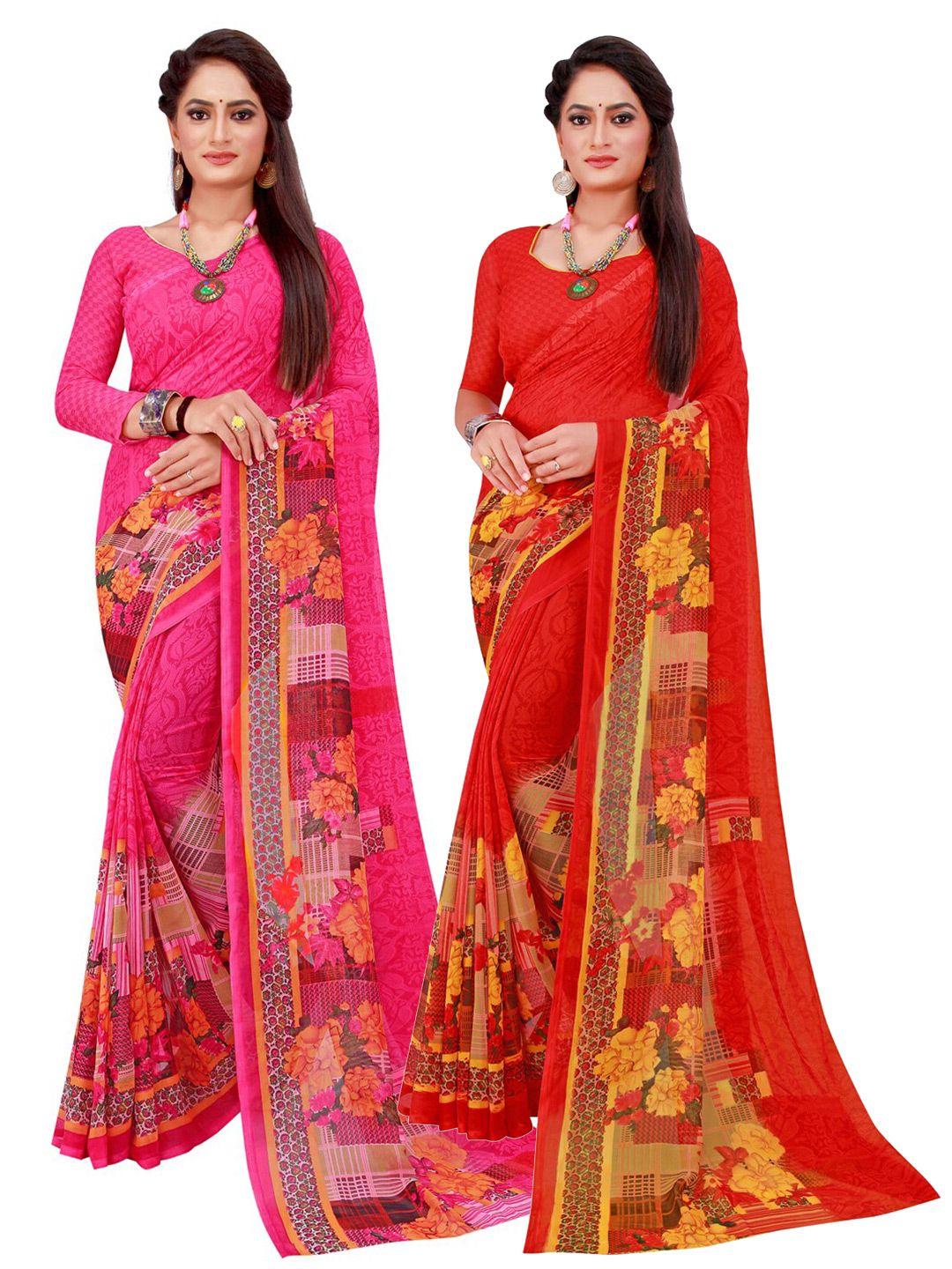 florence-pack-of-2-floral-pure-georgette-sarees