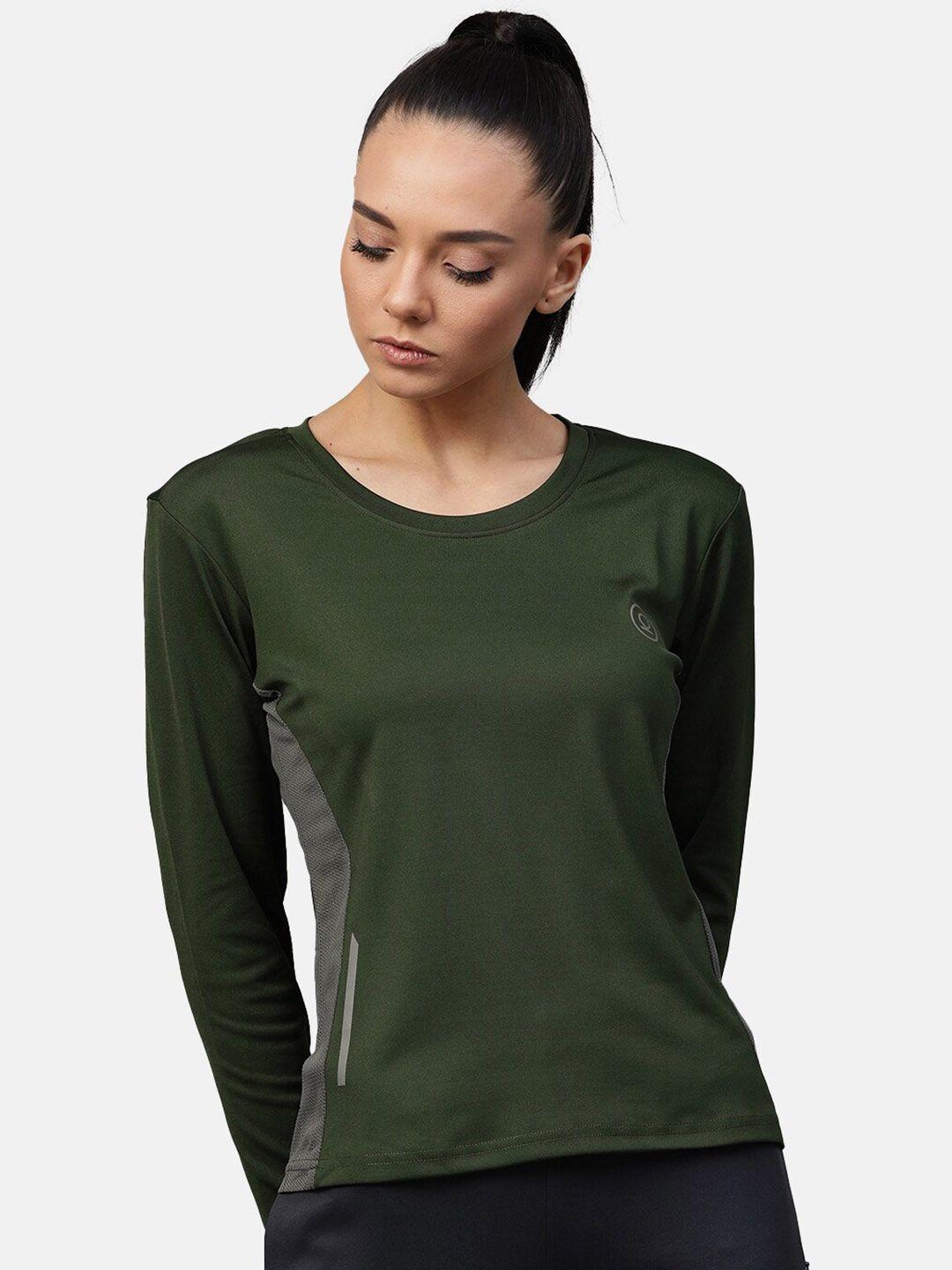 chkokko-women-green-yoga-t-shirt