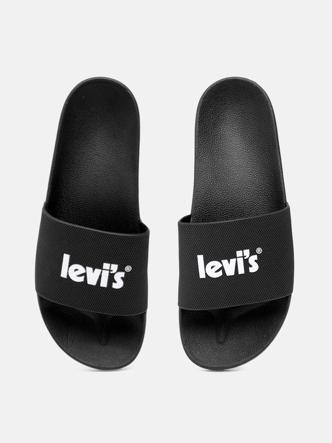 levis-men-black-june-poster-brand-logo-printed-sliders