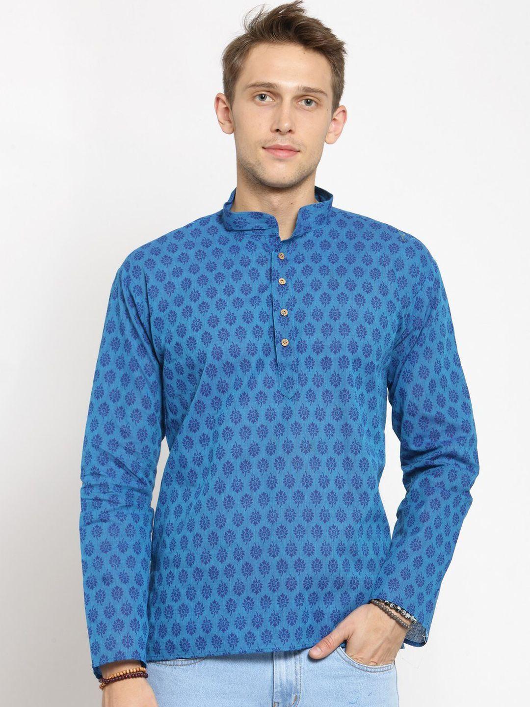 rg-designers-men-blue-ethnic-motifs-thread-work-handloom-pathani-kurta