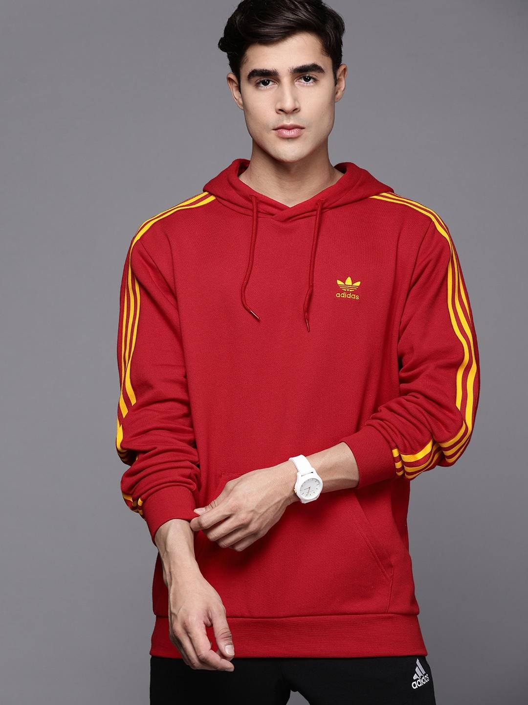 adidas-originals-men-red-cotton-sustainable-3-stripes-spain-hoodie-sweatshirt