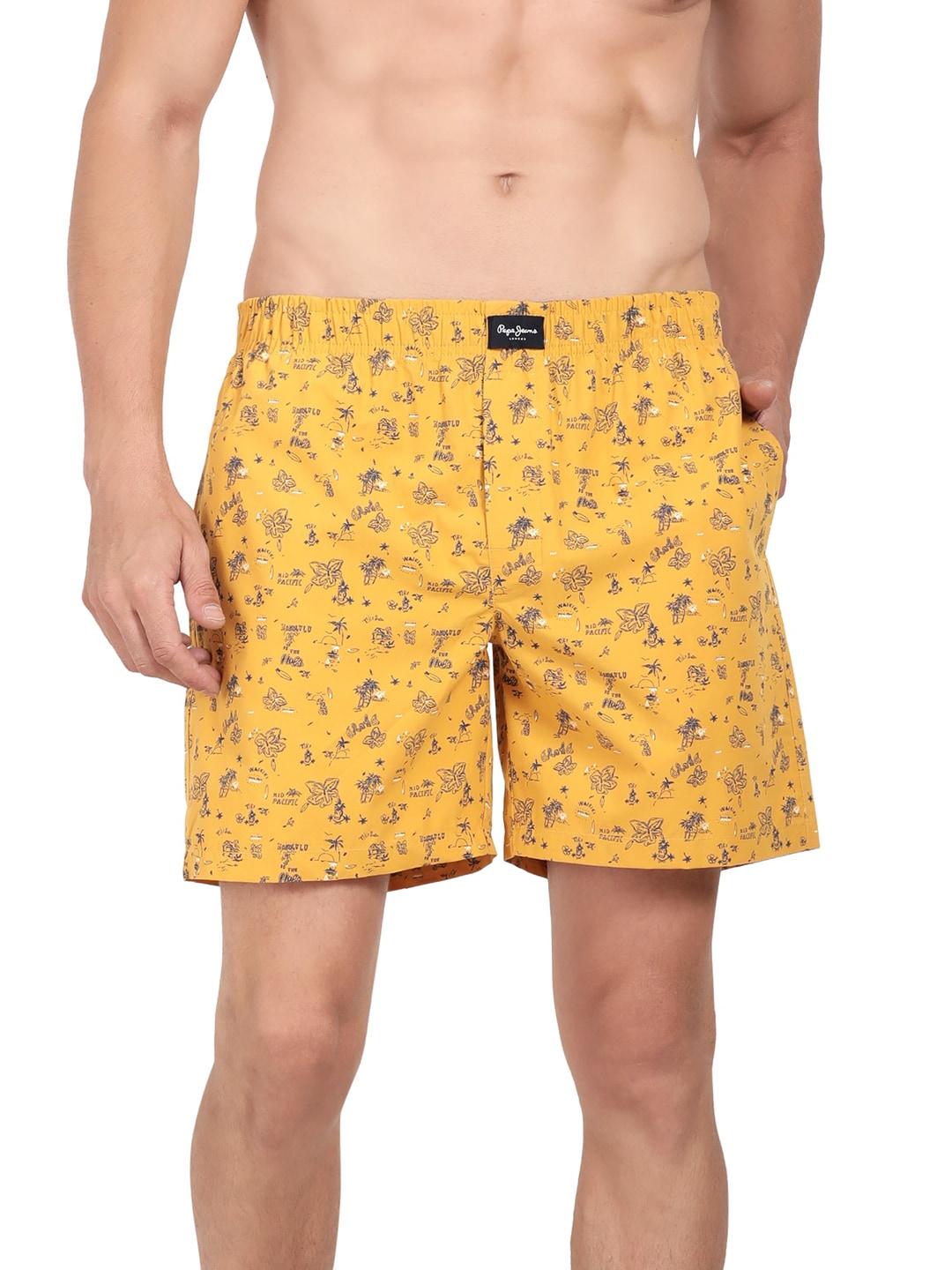 pepe-jeans-men-gold-colored-&-blue-printed-pure-cotton-relaxed-fit-boxer