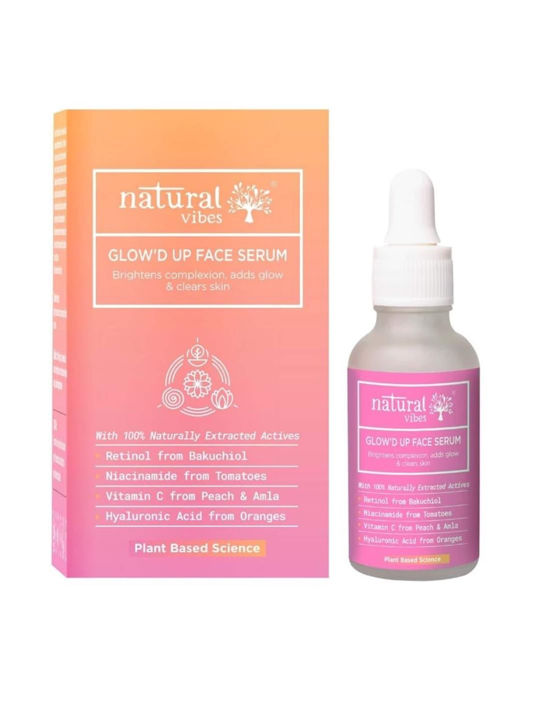 natural vibes GlowD Up Face Serum with Niacinamide & Vitamin C for Glowing Skin - 30ml