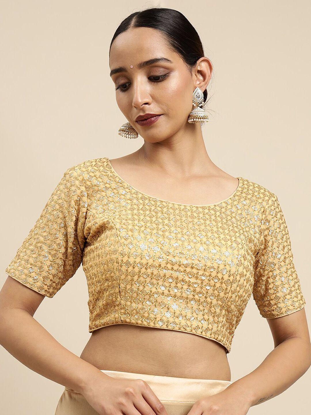 mimosa-brown-&-gold-colored-embroidered-saree-blouse