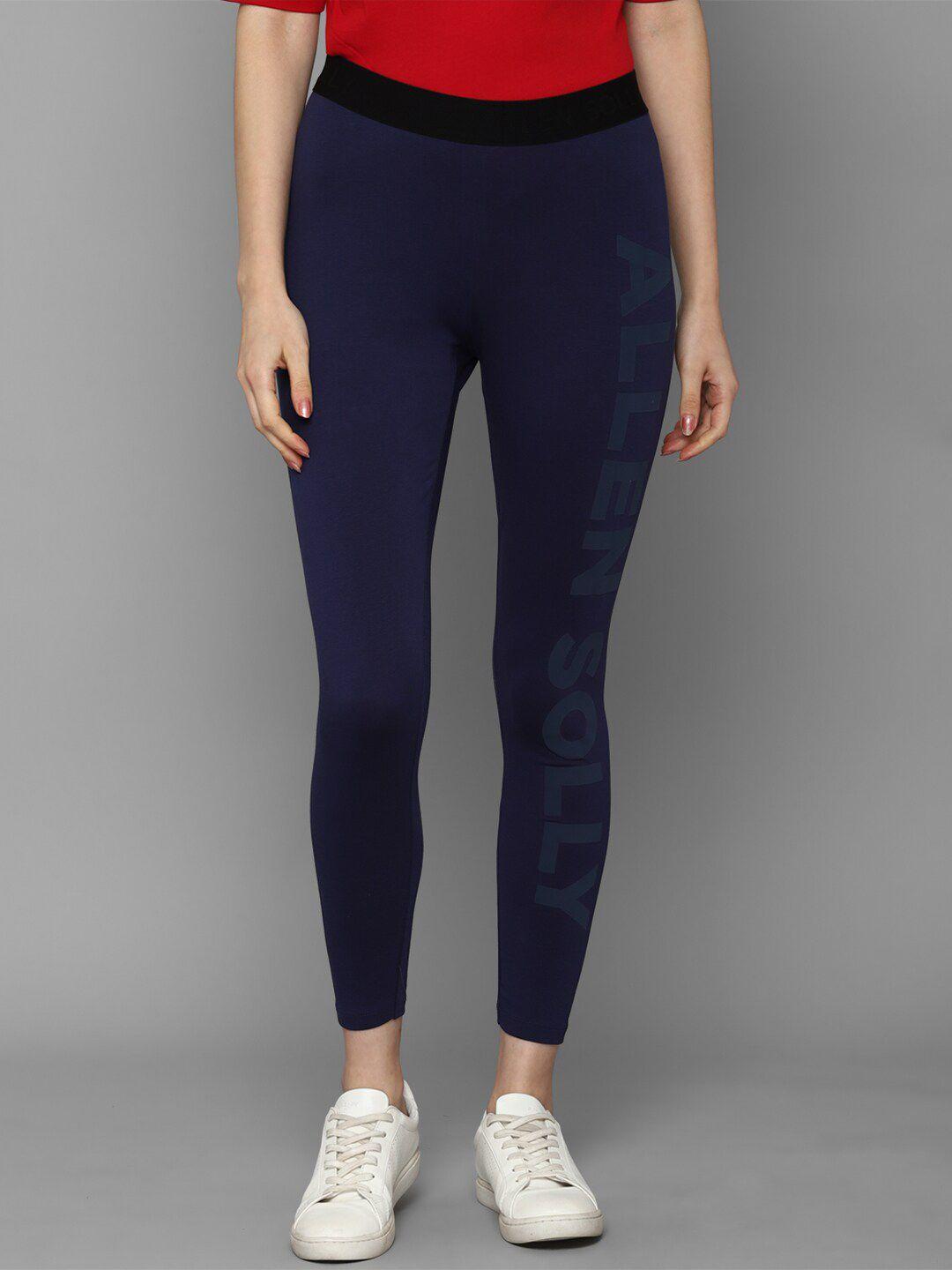 allen-solly-woman-women-navy-blue-printed-tights