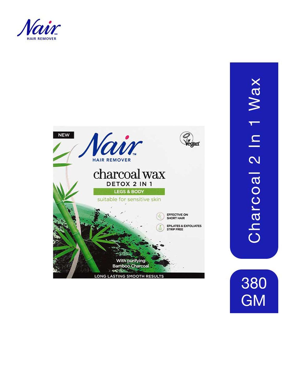 Nair Detox 2-in-1 Legs & Body Charcoal Wax for Sensitive Skin - 380g