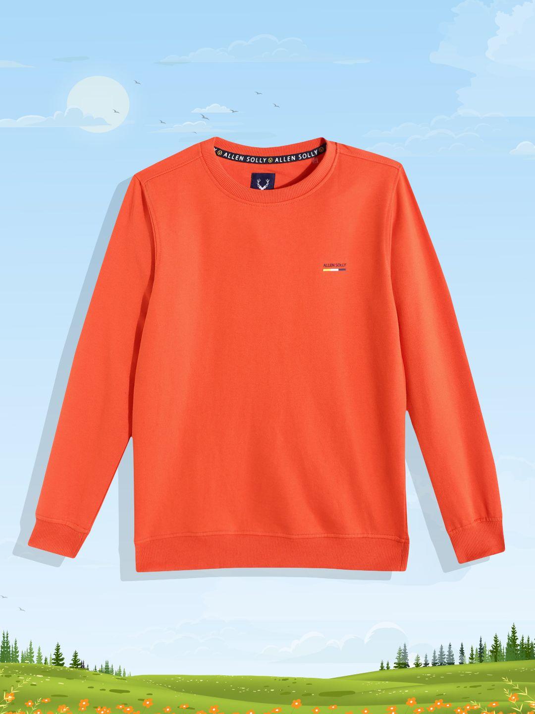 allen-solly-junior-boys-orange-solid-sweatshirt