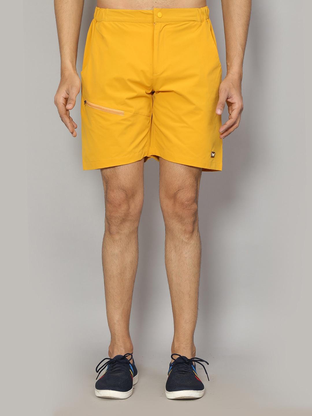 SIAPA Men Yellow Outdoor Sports Shorts