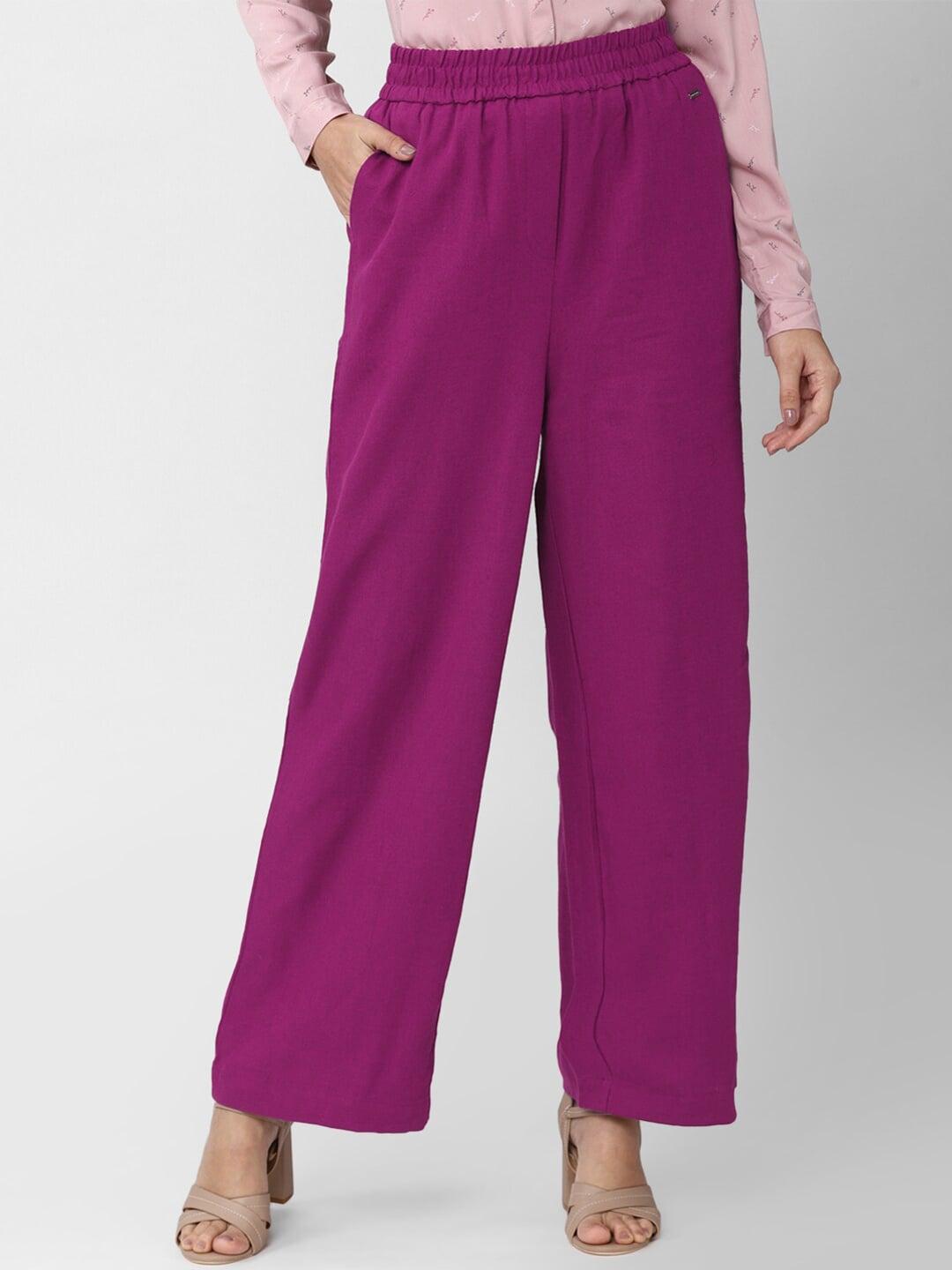 van-heusen-woman-women-purple-trousers