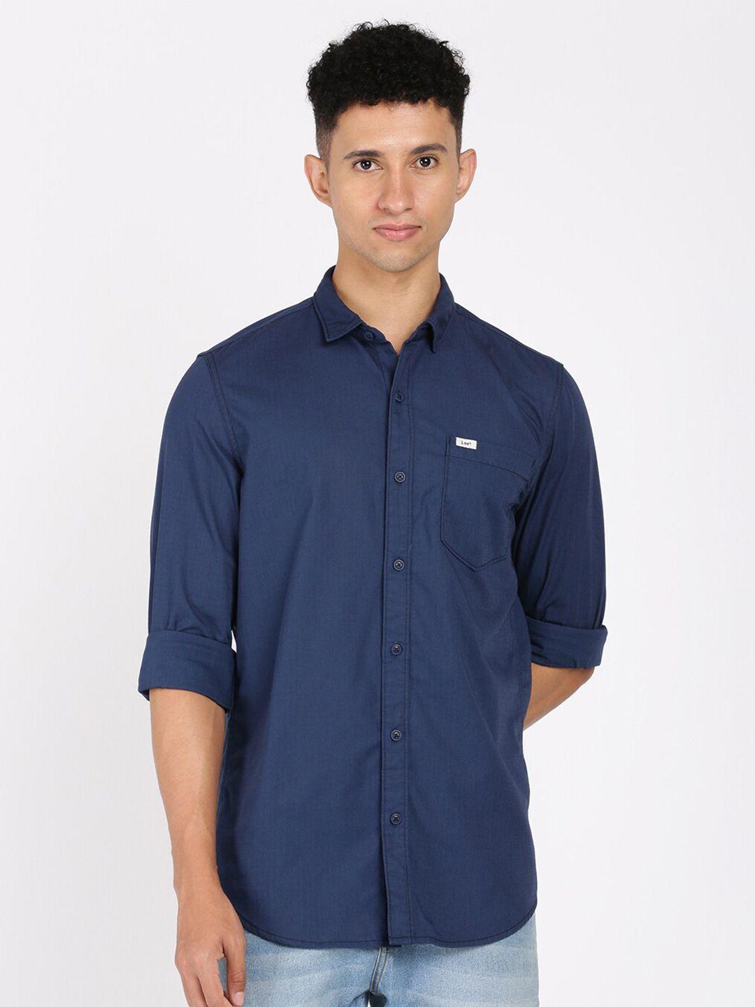lee-men-blue-classic-slim-fit-casual-shirt