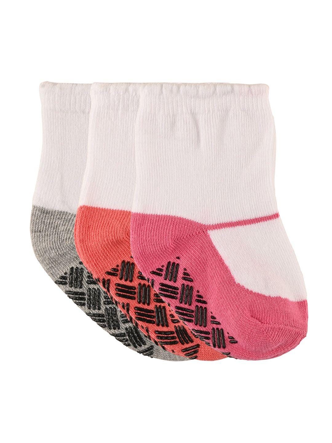 Nuluv Girls Pack Of 3 Patterned Ankle Length Cotton Socks