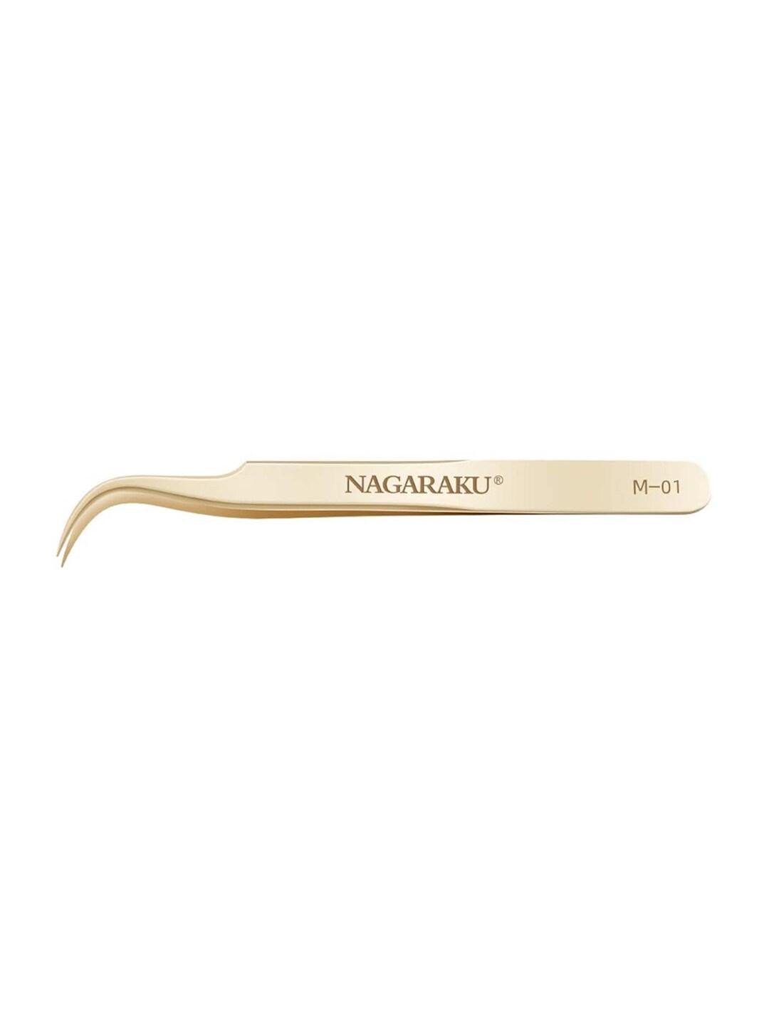 NAGARAKU Gold-Toned Eyelash Extension Stainless Steel Accurate Tweezer - M01