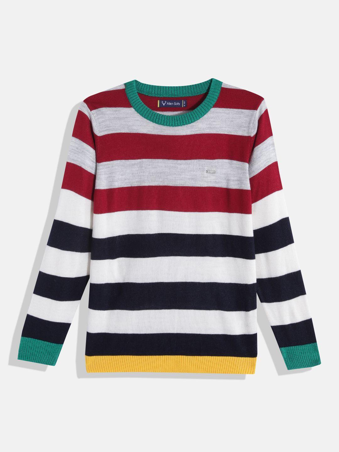 allen-solly-junior-boys-multicoloured-striped-pullover