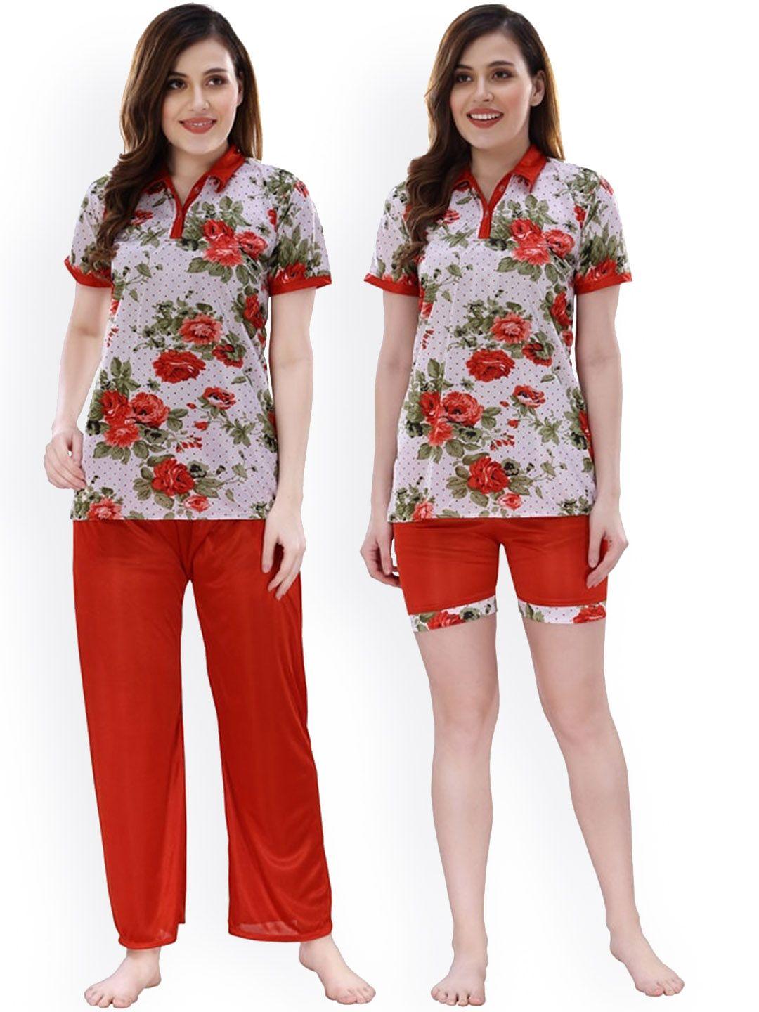 romaisa-women-red-&-white-printed-night-suit