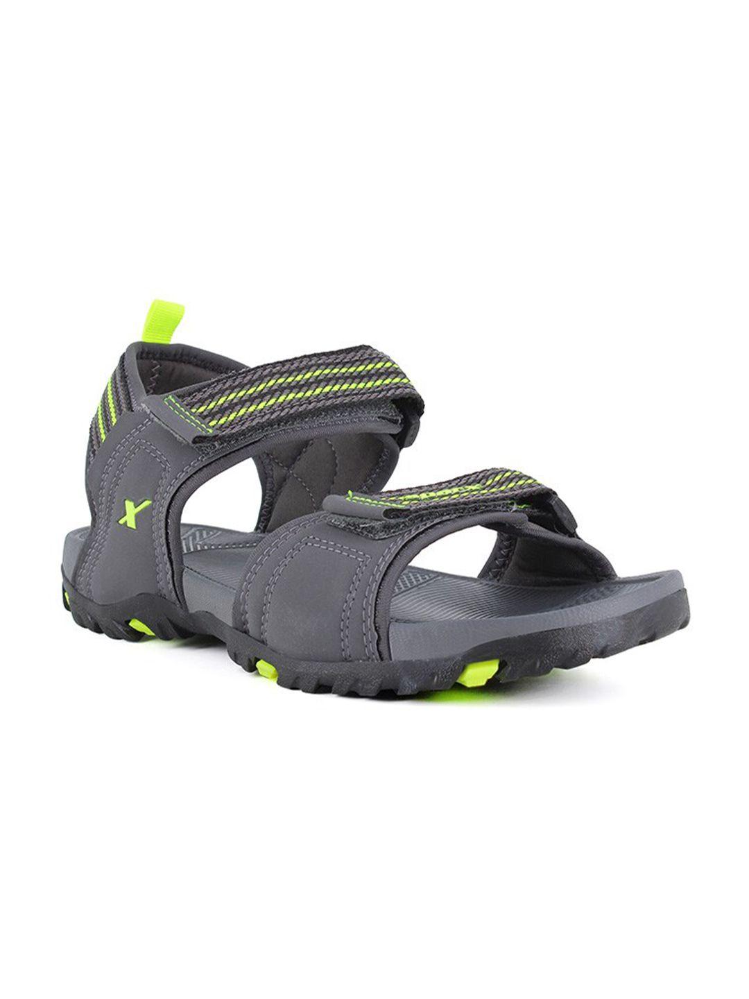 sparx-men-grey-&-fluorescent-green-sports-sandals
