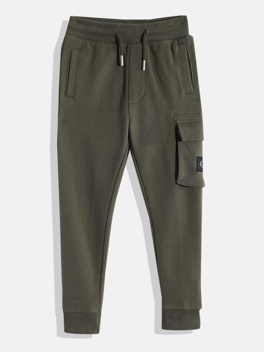 calvin-klein-jeans-boys-olive-green-cargo-style-joggers