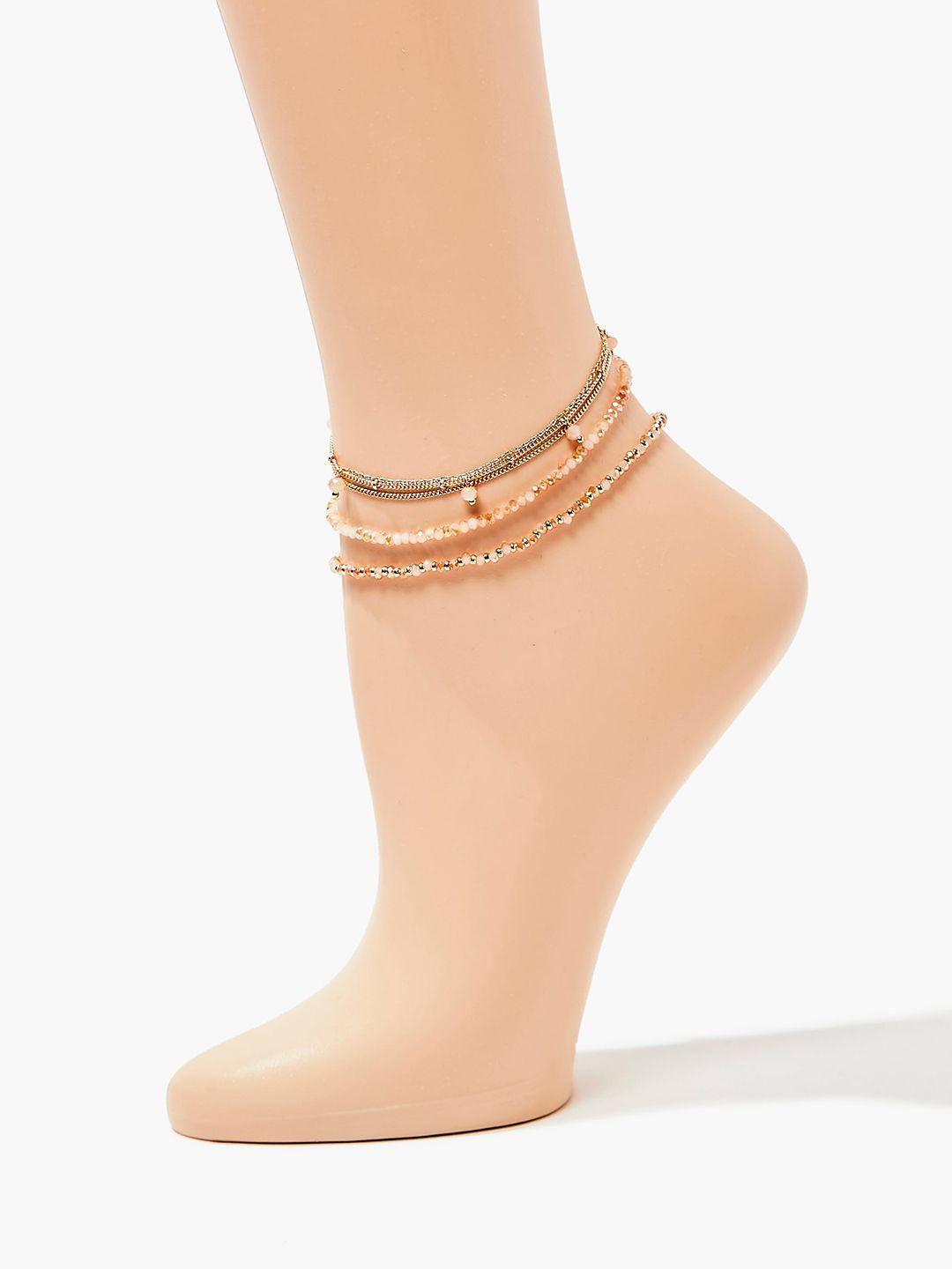 forever-21-rose-gold-toned-beaded-anklets