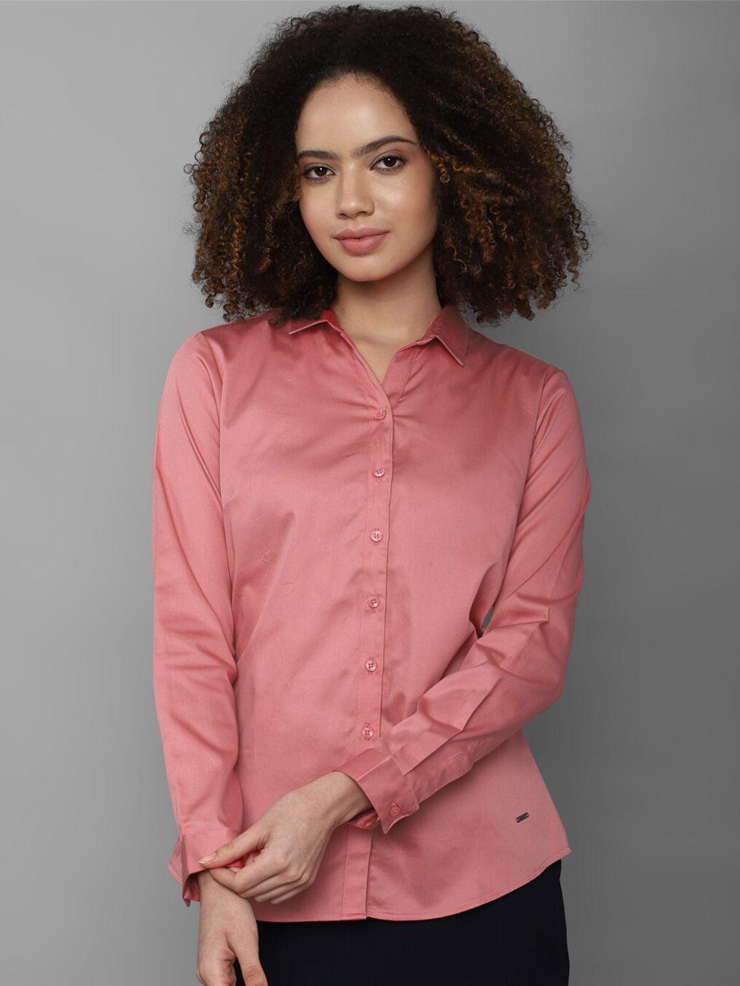 Allen Solly Woman Women Pink Casual Shirt