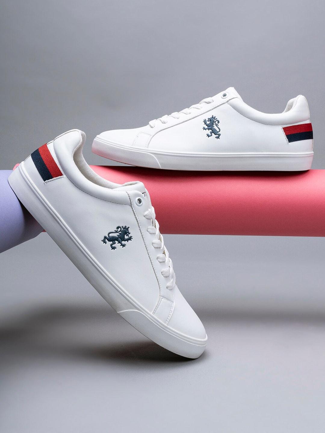 Red Tape Men White Textured Sneakers