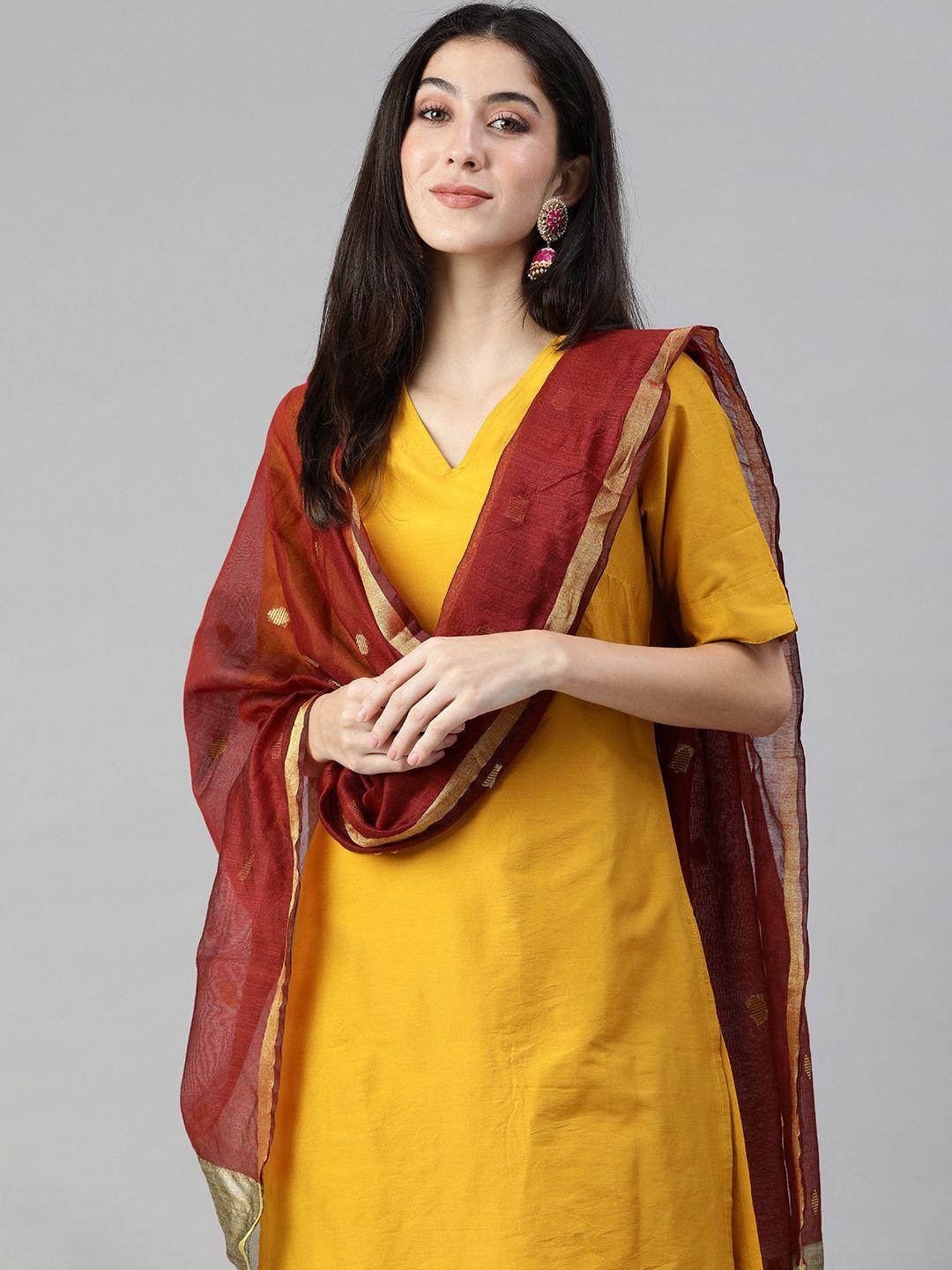 swatika-maroon-woven-design-bhagalpuri-dupatta