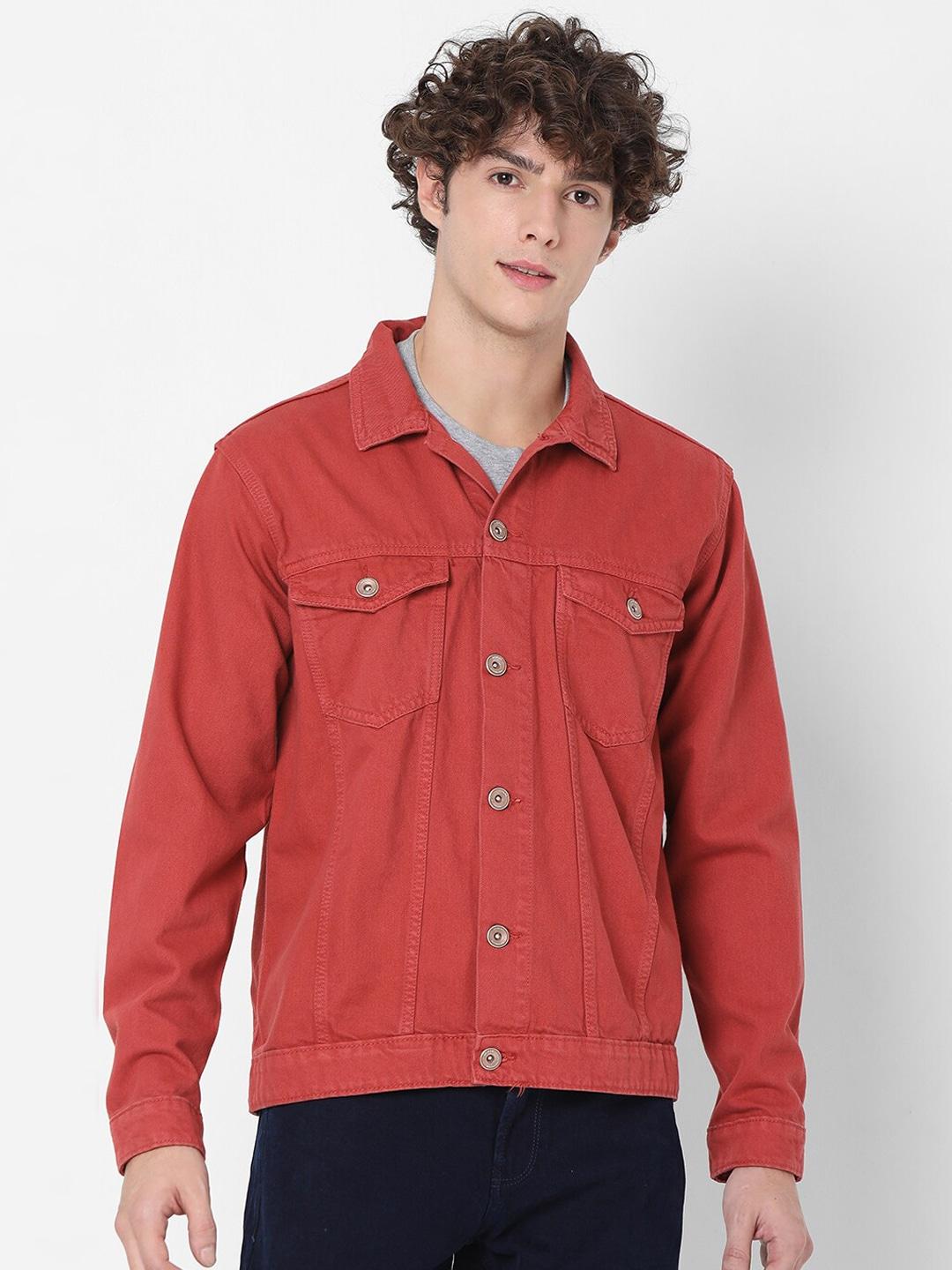 spykar-men-red-denim-jacket