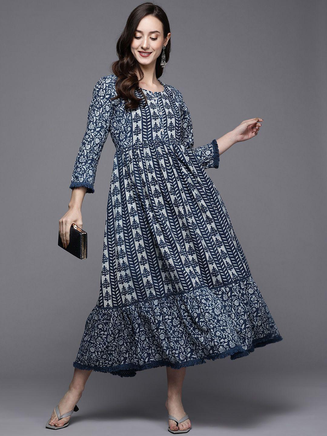 indo-era-navy-blue-ethnic-motif-printed-flared-a-line-midi-ethnic-dress