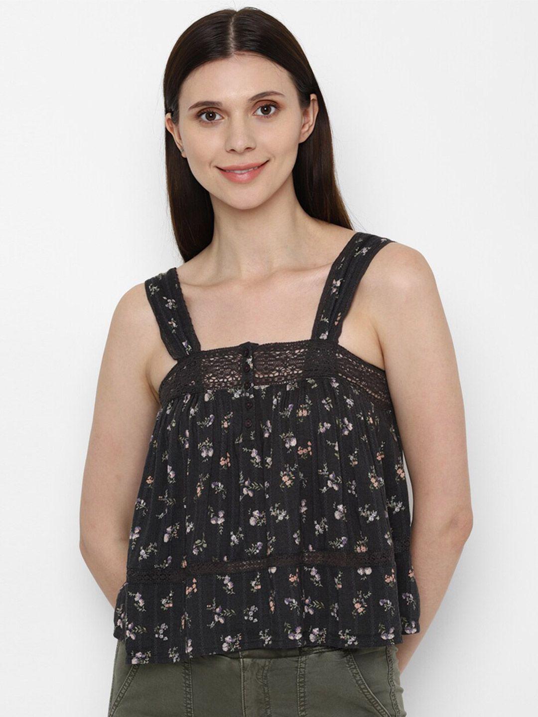 american-eagle-outfitters-women-black-floral-print-shoulder-straps-top