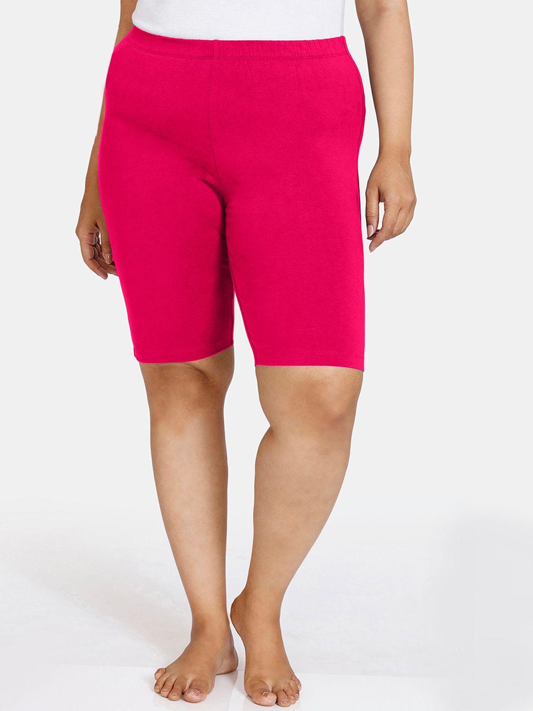 zivame-women-fuchsia-pink-solid-lounge-shorts