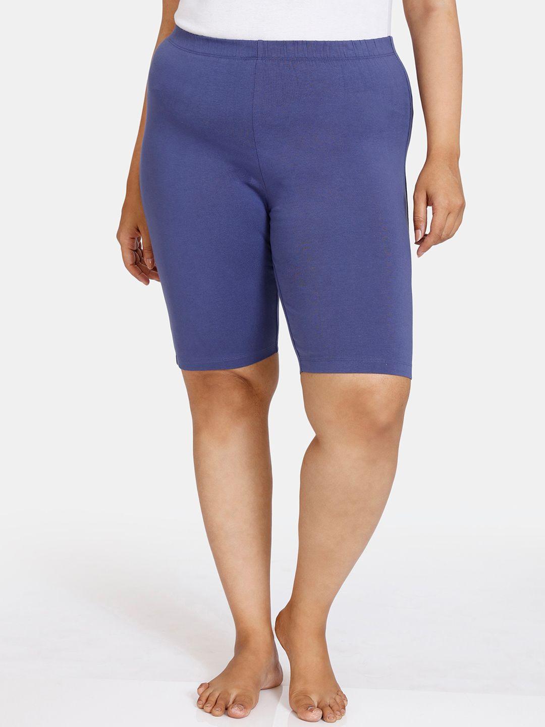 zivame-women-blue-slim-fit-sports-shorts