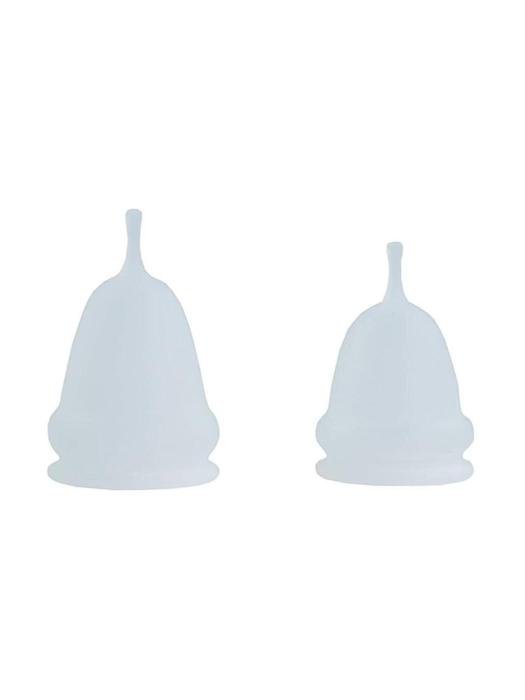 Pure Cups Set of 2 Latex Free Medical Grade Reusable Menstrual Cups - Medium & Large