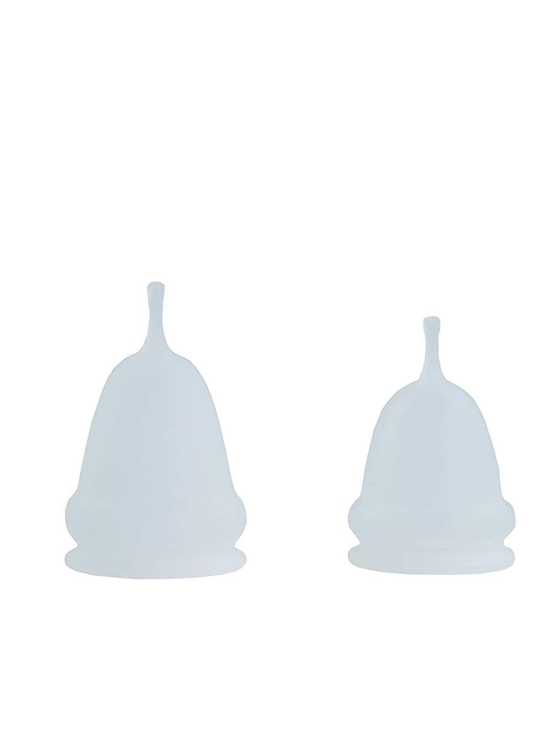 Pure Cups Set of 2 Latex Free Medical Grade Reusable Menstrual Cups - Small & Large