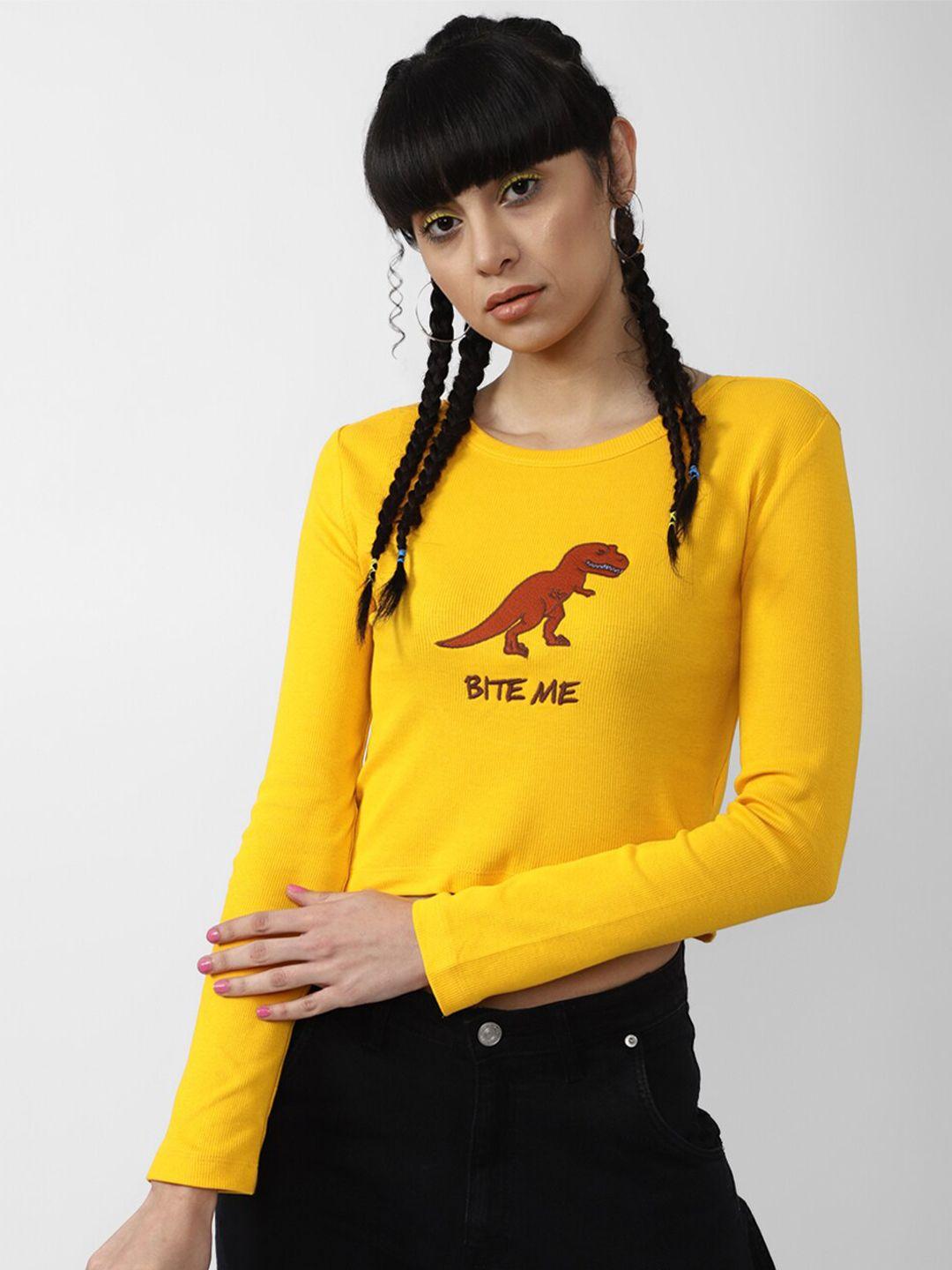 forever-21-yellow-print-top