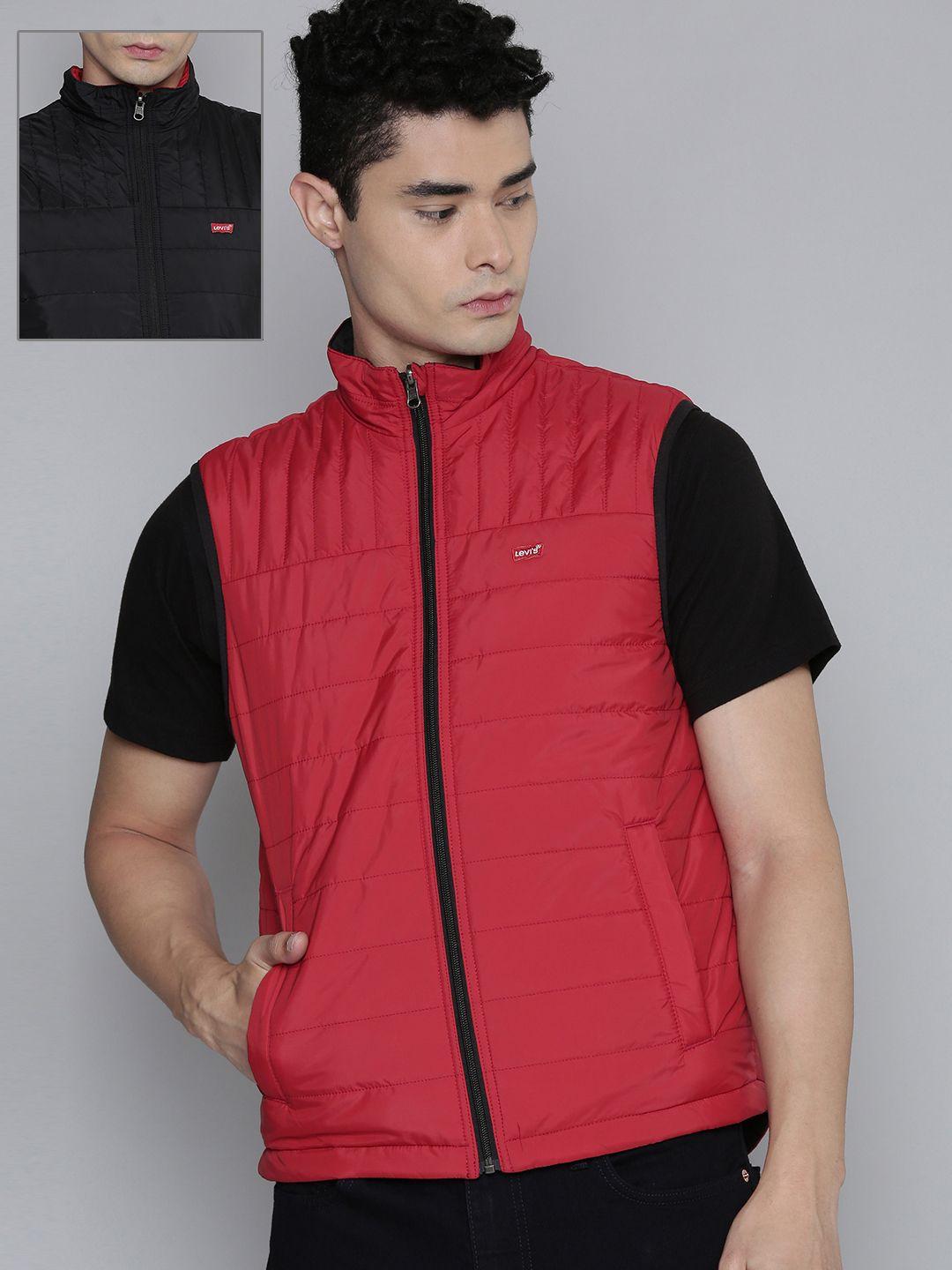 levis-men-black-red-&-black-reversible-quilted-jacket